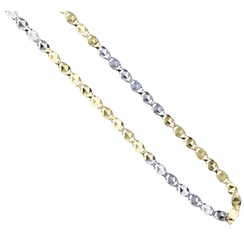 Unisex-Halskette Weiß-Gelbgold GL101515
