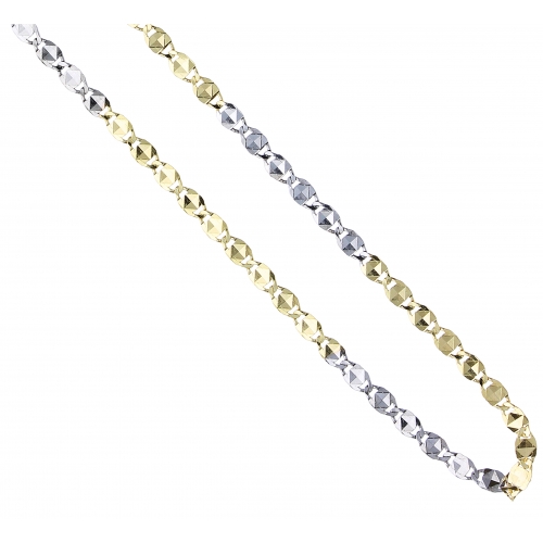 Unisex Necklace White Yellow Gold GL101515