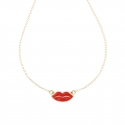 Collana Labbra Kiss Oro Giallo 18 KT GL101516