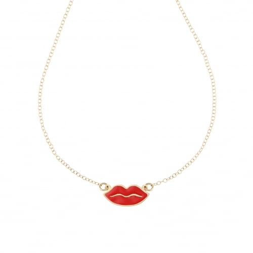 Collana Labbra Kiss Oro Giallo 18 KT GL101516