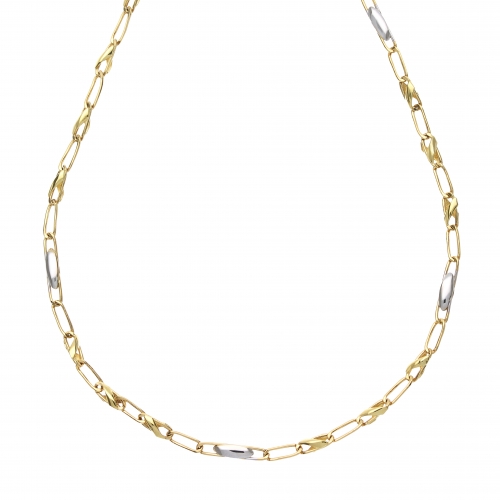 Collana Uomo Oro Giallo Bianco GL101517