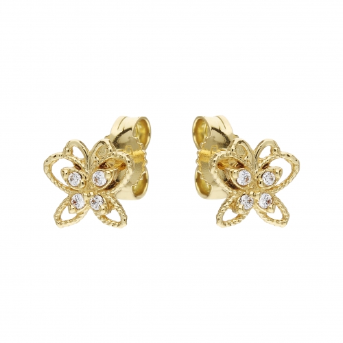Yellow Gold Girl Earrings GL101556