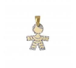 White Yellow Gold Baby Pendant GL101559