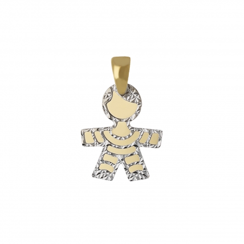 White Yellow Gold Baby Pendant GL101559