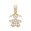 Yellow Gold Girl Pendant GL101564