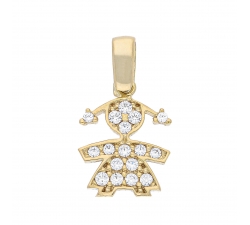 Yellow Gold Girl Pendant GL101564