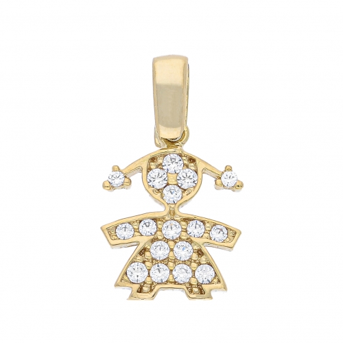 Yellow Gold Girl Pendant GL101564