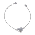 Rounded Heart Steel Bracelet GLBJKS3049R