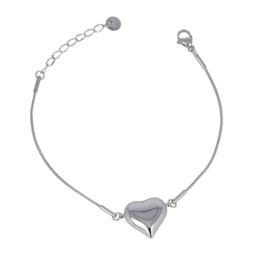 Rounded Heart Steel Bracelet GLBJKS3049R