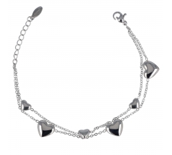 Stahlherzen-Armband GLBJKS3103R