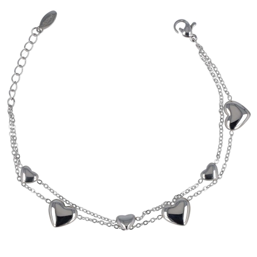 Stahlherzen-Armband GLBJKS3103R