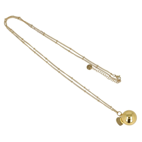 Call Angels Necklace Steel PVD Gold GLBJDK-CL3729G