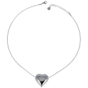 Abgerundete Herz-Halskette aus Stahl GLBJKS6001R