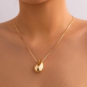 Drop Necklace Steel PVD Gold GLBJKS6110G