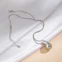 Steel Drop Necklace GLBJKS6110R