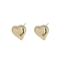 Domed Heart Earrings Steel PVD Gold GLBJKS9033G