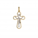 White Yellow Gold Cross Pendant GL101573