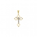 White Yellow Gold Cross Pendant GL101574