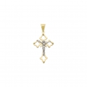 White Yellow Gold Cross Pendant GL101574