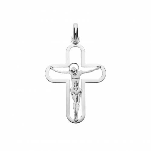 White Gold Cross Pendant GL101575