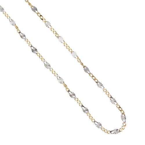 Unisex-Halskette aus Weiß-Gelbgold GL101581