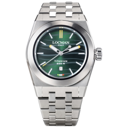 Locman Stealth Titanium Men&#39;s Watch 0223T03S-00GRWHB0