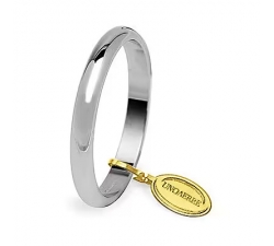 Unoaerre Wedding Ring 4 Grams White Gold Francesina 40AFN4