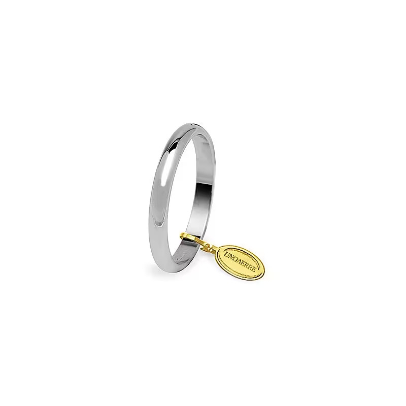 Unoaerre Wedding Ring 4 Grams White Gold Francesina 40AFN4