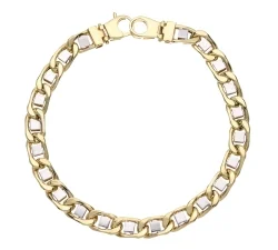 Bracciale Uomo Oro Giallo Bianco GL101593