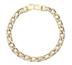 White Yellow Gold Men&#39;s Bracelet GL101593