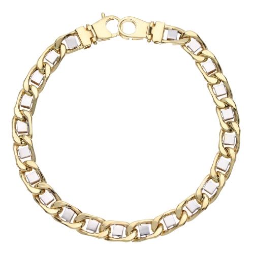 Bracciale Uomo Oro Giallo Bianco GL101593