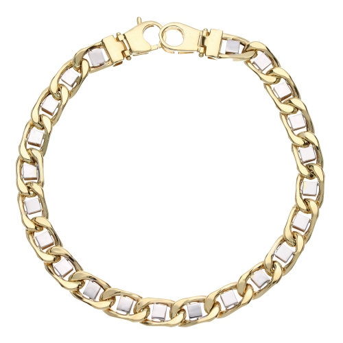 White Yellow Gold Men&#39;s Bracelet GL101593