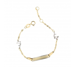 Children&#39;s Bracelet in White and Yellow Gold GL101599