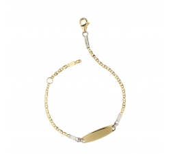 Children&#39;s Bracelet in White and Yellow Gold GL101600