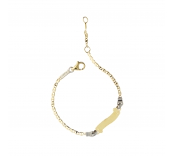 Children&#39;s Bracelet in White and Yellow Gold GL101602