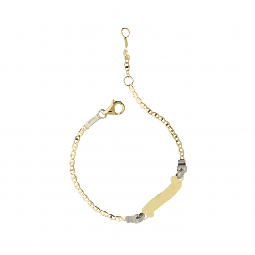 Children&#39;s Bracelet in White and Yellow Gold GL101602