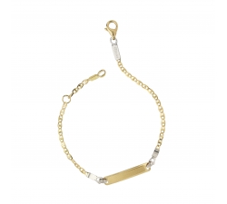 Children&#39;s Bracelet in White and Yellow Gold GL101603