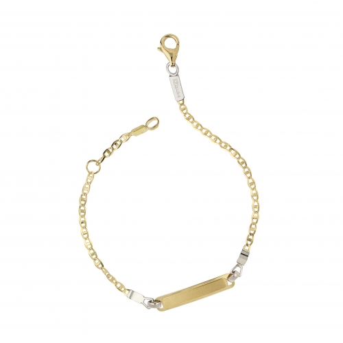 Children&#39;s Bracelet in White and Yellow Gold GL101603