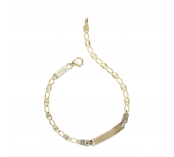 Children's Bracelet in White and Yellow Gold GL101604