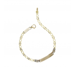 Children's Bracelet in White and Yellow Gold GL101604