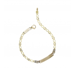 Children&#39;s Bracelet in White and Yellow Gold GL101604