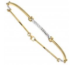 White Yellow Gold Men&#39;s Bracelet GL101615