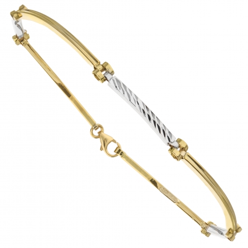 White Yellow Gold Men&#39;s Bracelet GL101615