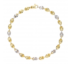 White Yellow Gold Men&#39;s Bracelet GL101616