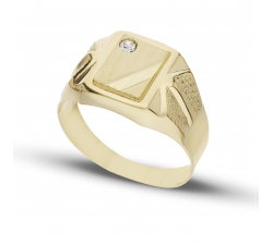 Men&#39;s Yellow Gold Ring GL101624