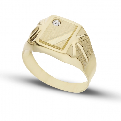 Men&#39;s Yellow Gold Ring GL101624