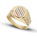 White Yellow Pink Gold Men&#39;s Ring GL101627