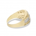 Anello Uomo Oro Bianco Giallo GL101629