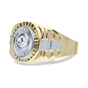 White Yellow Gold Men&#39;s Ring GL101629