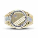 White Yellow Gold Men&#39;s Ring GL101630